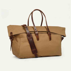 Bleu de Chauffe Cabin Bag Leather and Canvas Camel BM