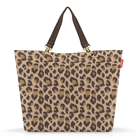 Reisenthel Shopper XL Porté Epaule Leo Macchiato face