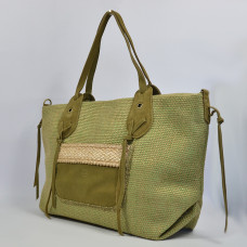 Mila Louise Prunela JT2 Shopping Bag Woven Khaki