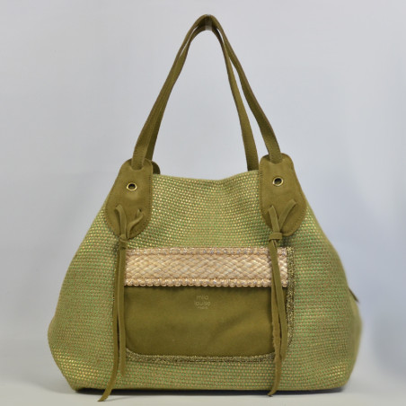 Mila Louise Prunela JT2 Shopping Bag Woven Khaki