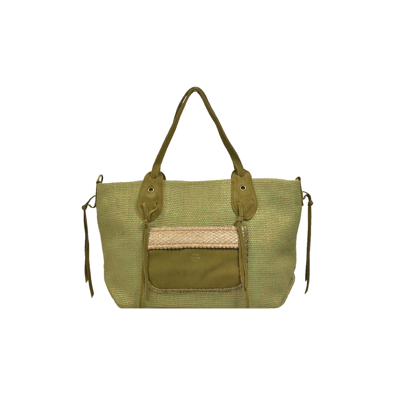 Mila Louise Prunela JT2 Shopping Bag Woven Khaki