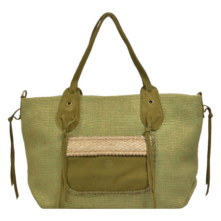 Mila Louise Prunela JT2 Shopping Bag Woven Khaki