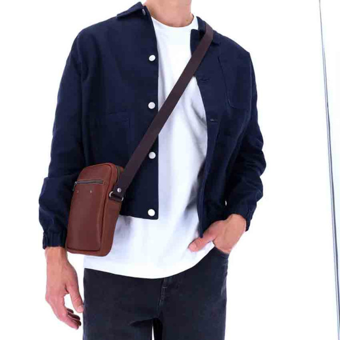 Fourès Workshops Classic Leather Satchel Zephyr Cognac