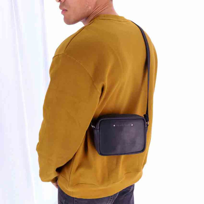 Jean Louis Fourès Mini Leather Pouch Céos F9380 Black
