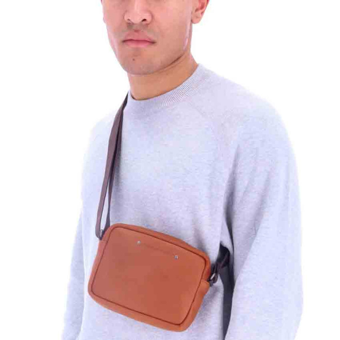 Jean Louis Fourès Mini Leather Pouch Céos Tawny
