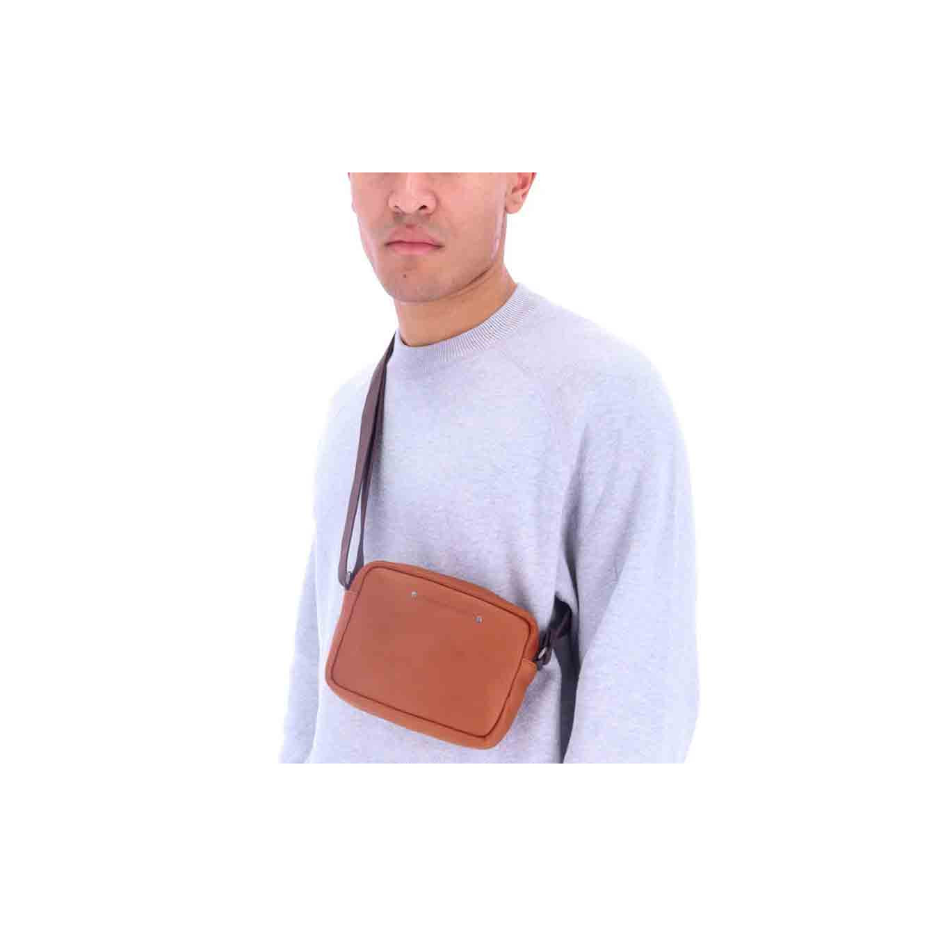 Jean Louis Fourès Mini Leather Pouch Céos Tawny