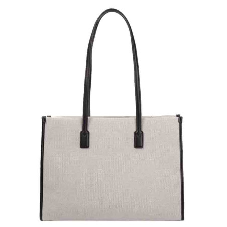 Chabrand Tote Shopping Bag Wicker Effect 11449 Black