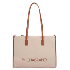 Chabrand Shopping Tote Bag Wicker Effect 11449 Camel