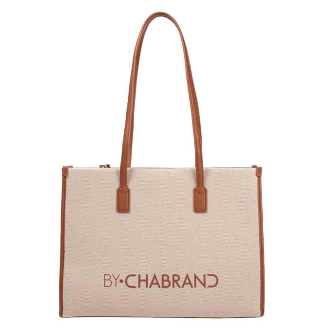 Chabrand Shopping Tote Bag Wicker Effect 11449 Camel