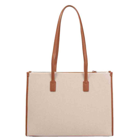 Chabrand Shopping Tote Bag Wicker Effect 11449 Camel