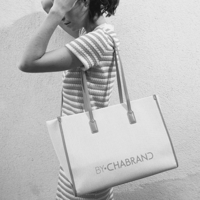 Chabrand Tote Shopping Bag Wicker Effect 11449 Black