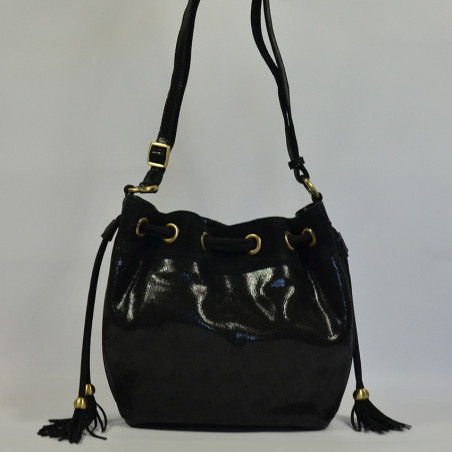Mila Louise Luna BA Bucket Bag Black