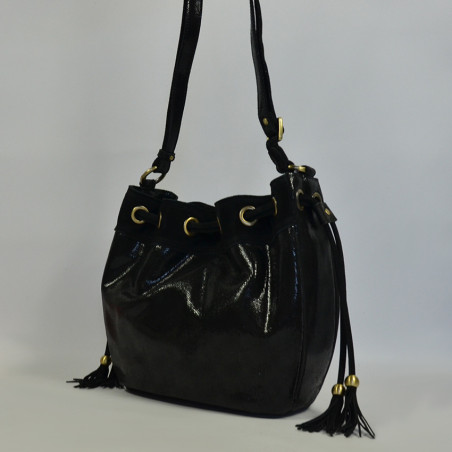 Mila Louise Luna BA Bucket Bag Black