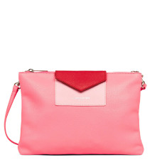 Lancaster Maya Crossbody Pouch 517-27 Dark Rose Red