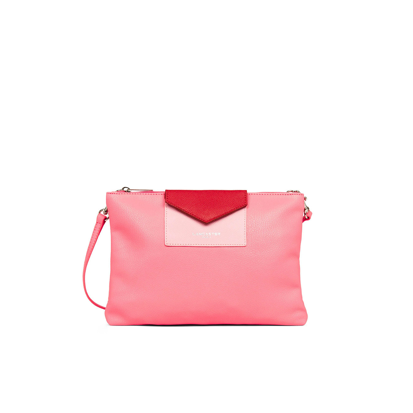 Lancaster Maya Crossbody Pouch 517-27 Dark Rose Red