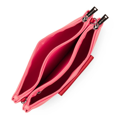 Lancaster Maya Crossbody Pouch 517-27 Dark Rose Red