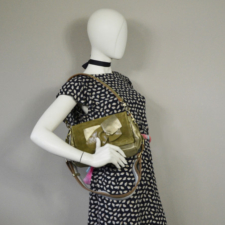 Mila Louise Sana Knot Shoulder Bag Khaki