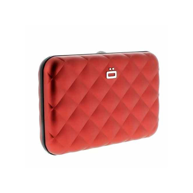 Ogon Quilted Button Porte Cartes Red