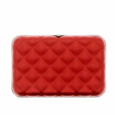 Ogon Quilted Button Porte Cartes Red dos