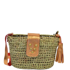 Virginie Darling Riviera Micro Rock Trotter Bag Woven Sunrise Iride...
