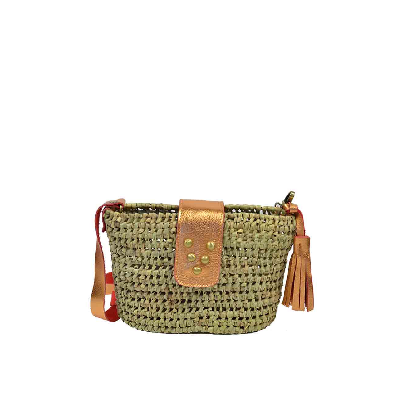 Virginie Darling Riviera Micro Rock Trotter Bag Woven Sunrise Iride...