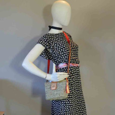 Virginie Darling Riviera Micro Rock Trotter Bag Woven Sunrise Iride...