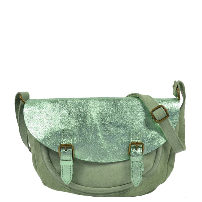 Farfouillette Shoulder Bag Rounded Leather 3026 Sage