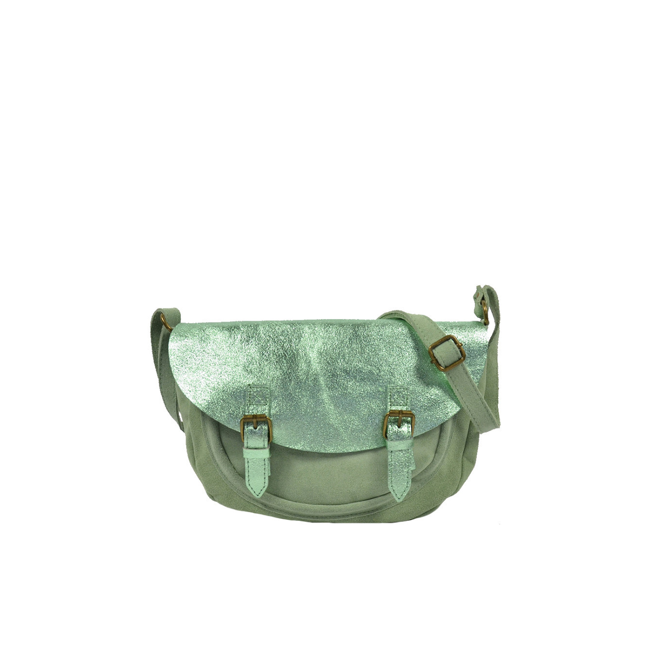 Farfouillette Shoulder Bag Rounded Leather 3026 Sage
