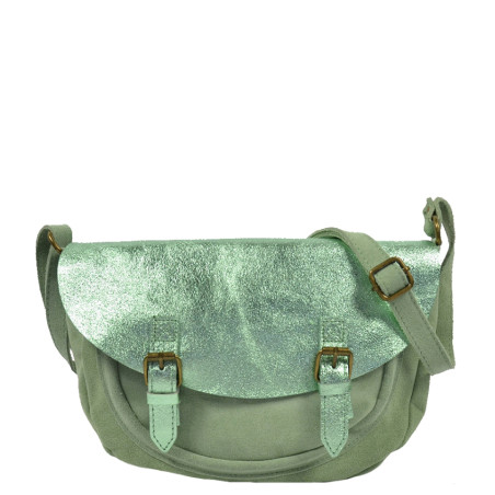 Farfouillette Shoulder Bag Rounded Leather 3026 Sage
