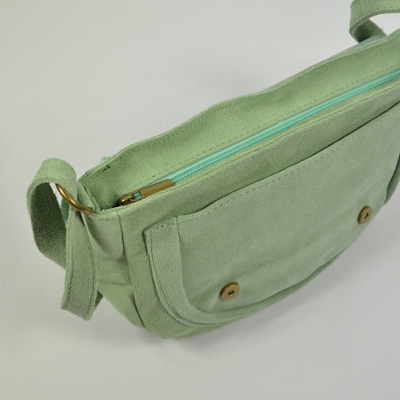 Farfouillette Shoulder Bag Rounded Leather 3026 Sage