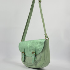 Farfouillette Shoulder Bag Rounded Leather 3026 Sage
