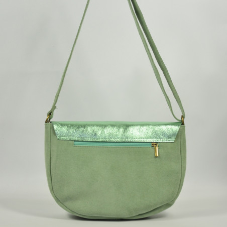 Farfouillette Shoulder Bag Rounded Leather 3026 Sage
