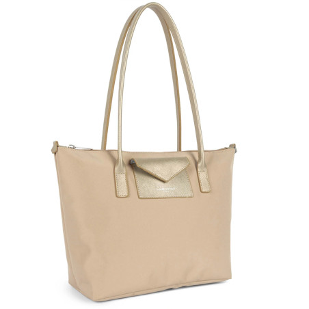 Lancaster Smart Kba Shoulder Tote Bag 516-30 Beige