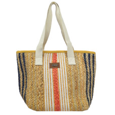 Les Tropéziennes Comino Cotton and Jute Multi-color Shopping Basket