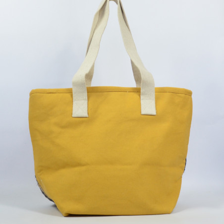 Les Tropéziennes Comino Cotton and Jute Multi-color Shopping Basket