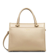 Lancaster Foulonné Double Handbag 470-63 Pale Gold In Nude