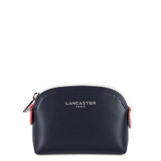 Lancaster Smooth Coin Purse 137-01 Navy Cream Dark Pink