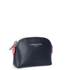 Lancaster Smooth Coin Purse 137-01 Navy Cream Dark Pink