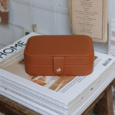 Maison Scarlett Travel Jewelry Box Brigitte PU Leather Camel