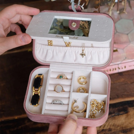Maison Scarlett boîte à bijoux De Voyage Brigitte Velours Noir
