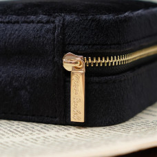 Maison Scarlett Travel Jewelry Box Corinne Velvet Black
