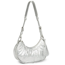 Lancaster Retro & Glam Half-moon bag 577-19 Iridescent White