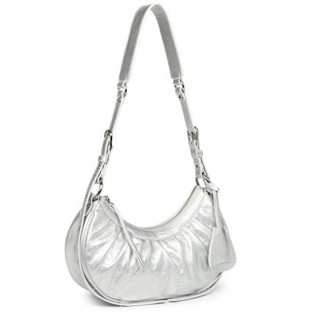 Lancaster Retro Chouchou Sac demi lune 577-19 Blanc Nacré cote