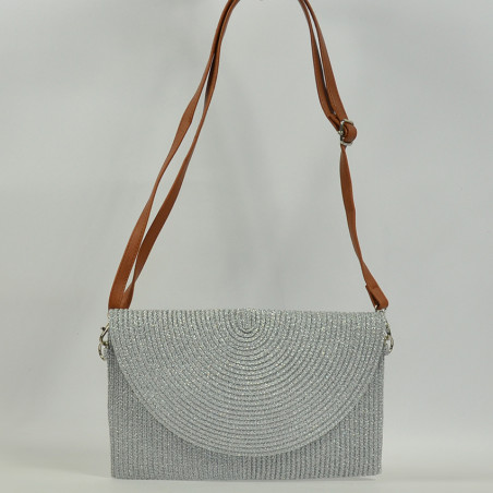 Le Voyage en Panier Brillette Pochette mariage Argenté bandoulière