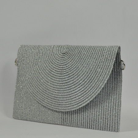Le Voyage en Panier Brillette Pochette mariage Argenté 3/4