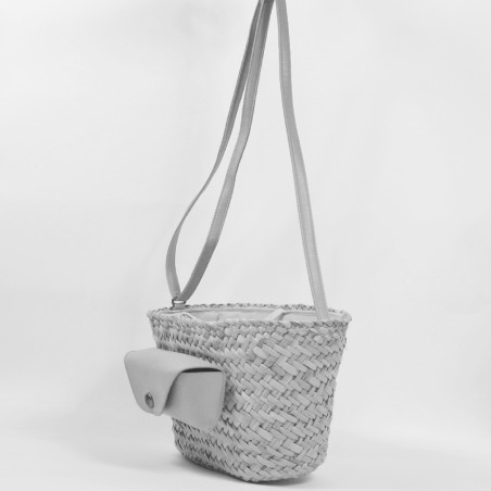 Le Voyage en Panier Lunetta Small Seagrass Basket Fuchsia