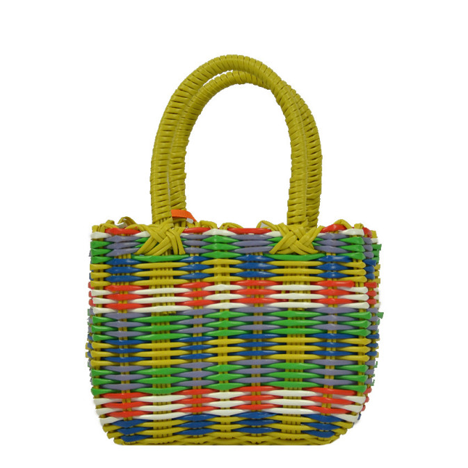 The Mini Scoubidou Basket for Children Yellow by The Basket Journey