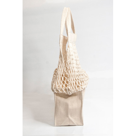 Shoppinette Provision Mesh Bag M Beach Day Natural