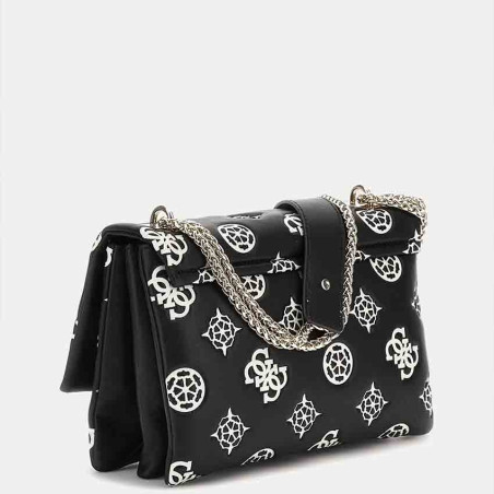 Sac à Main GUESS Edna Neuf Avec étiquettes - Bandoulière Camel En Similicuir Avec Logo Bronzé