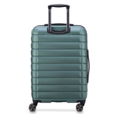 Delsey Shadow 5.0 Checked Suitcase M Expandable 4 Wheels 66 CM Green